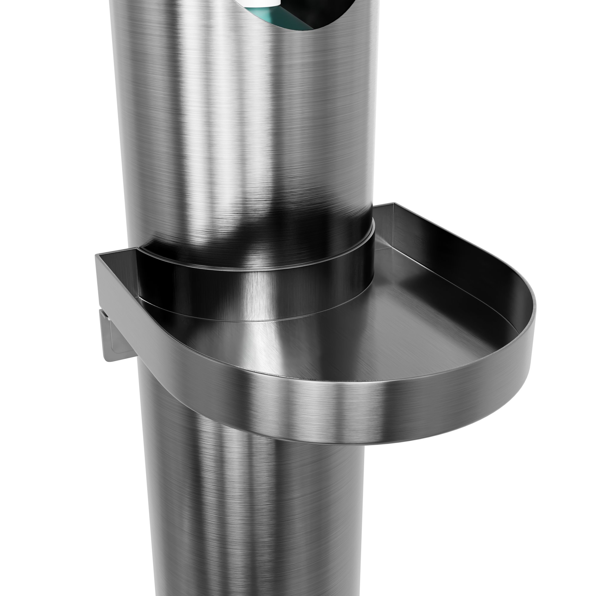 Ronde support pur distributeur de désinfectant pour les mains avec pédale de commande - acier inoxydable - 2-Pack – Image 20