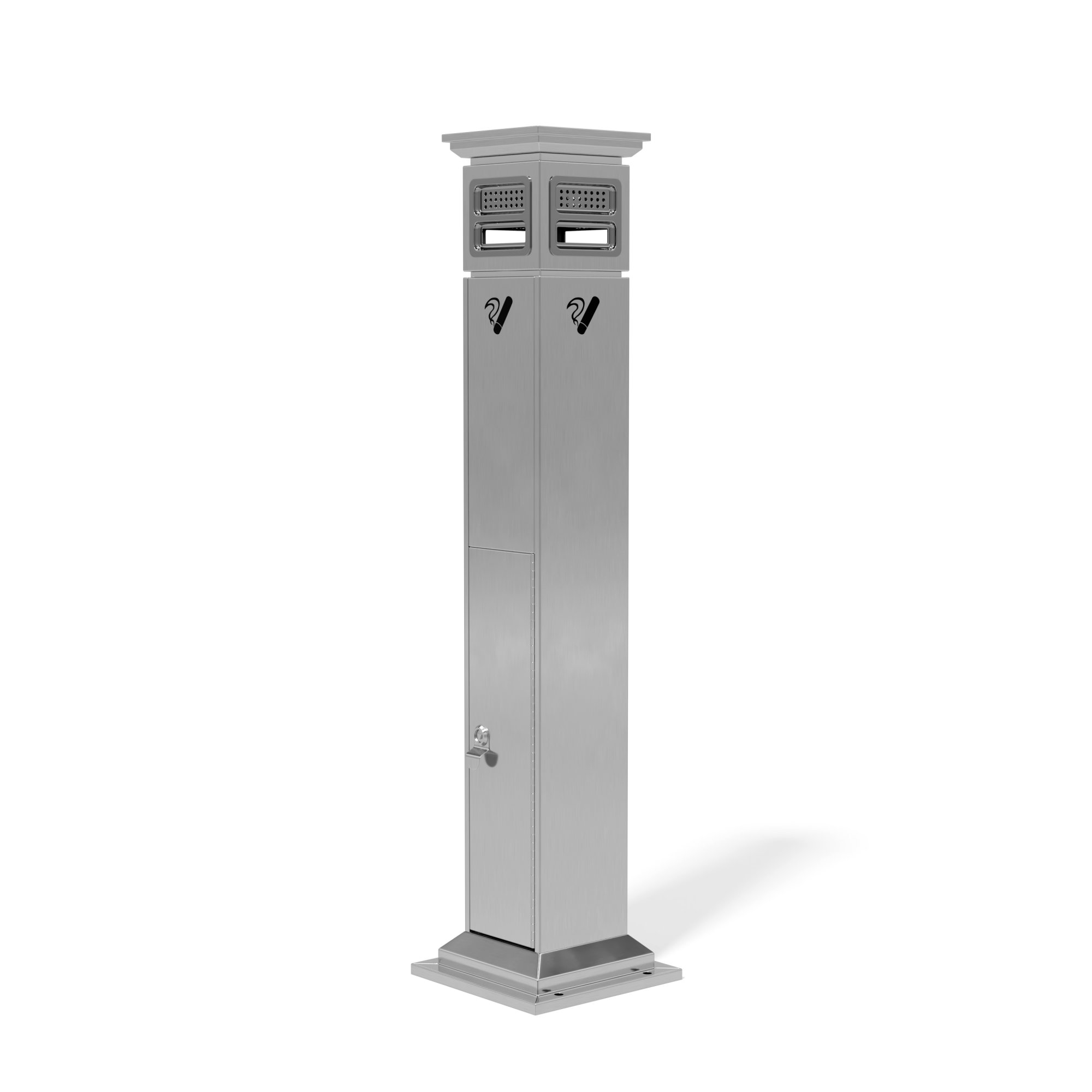 Cendrier colonne extérieur à poser au sol en Acier inoxydable – Image 2