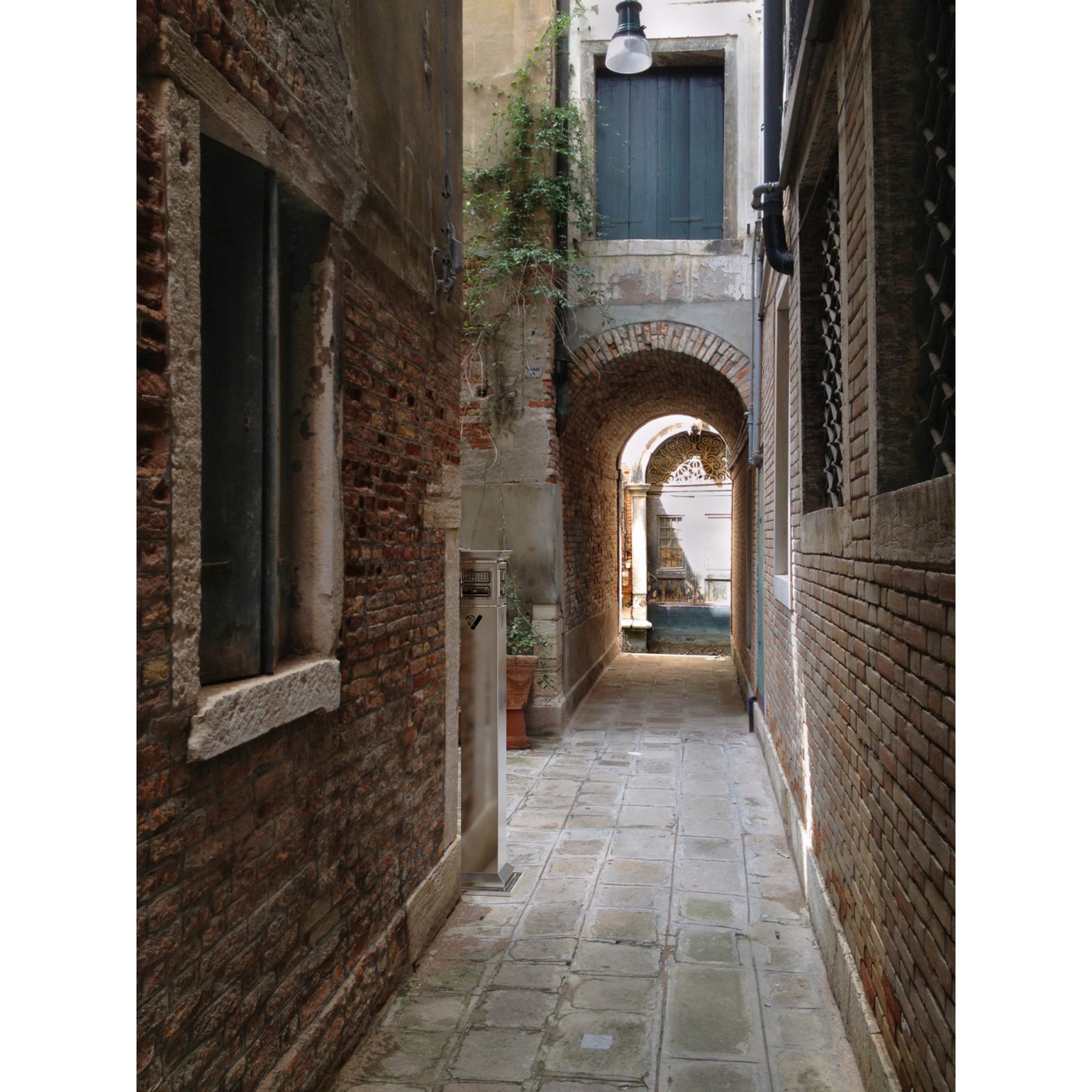 Cendrier colonne extérieur à poser au sol en Acier inoxydable – Image 19