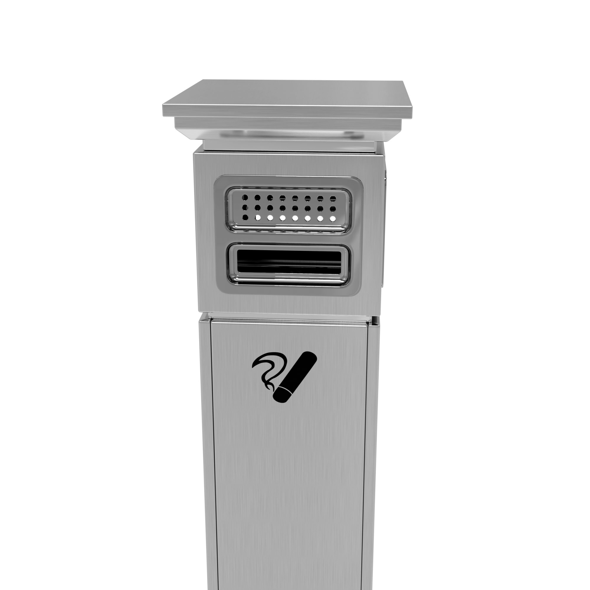 Cendrier colonne extérieur à poser au sol en Acier inoxydable – Image 4