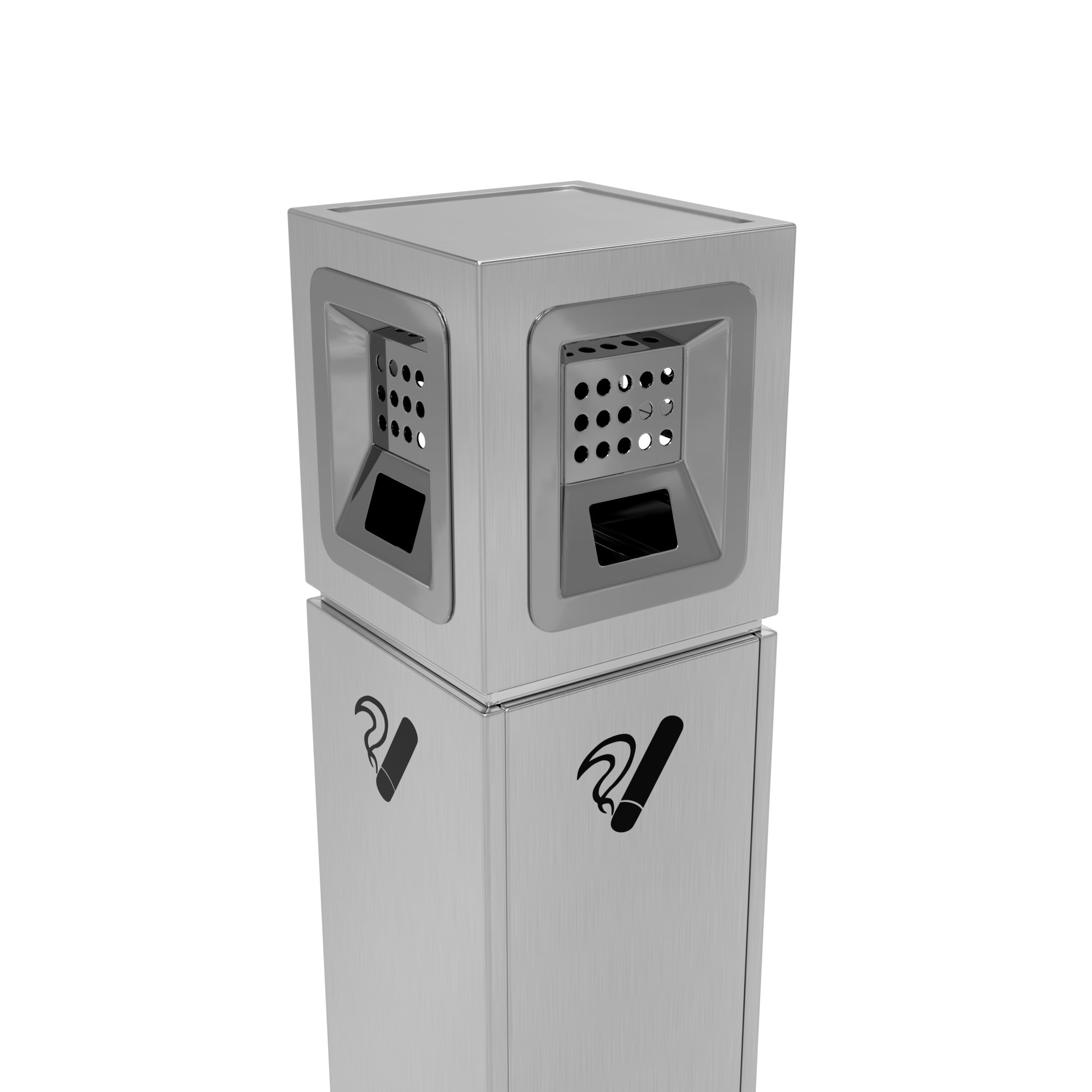 Cendrier colonne extérieur à poser au sol en Acier inoxydable – Image 25