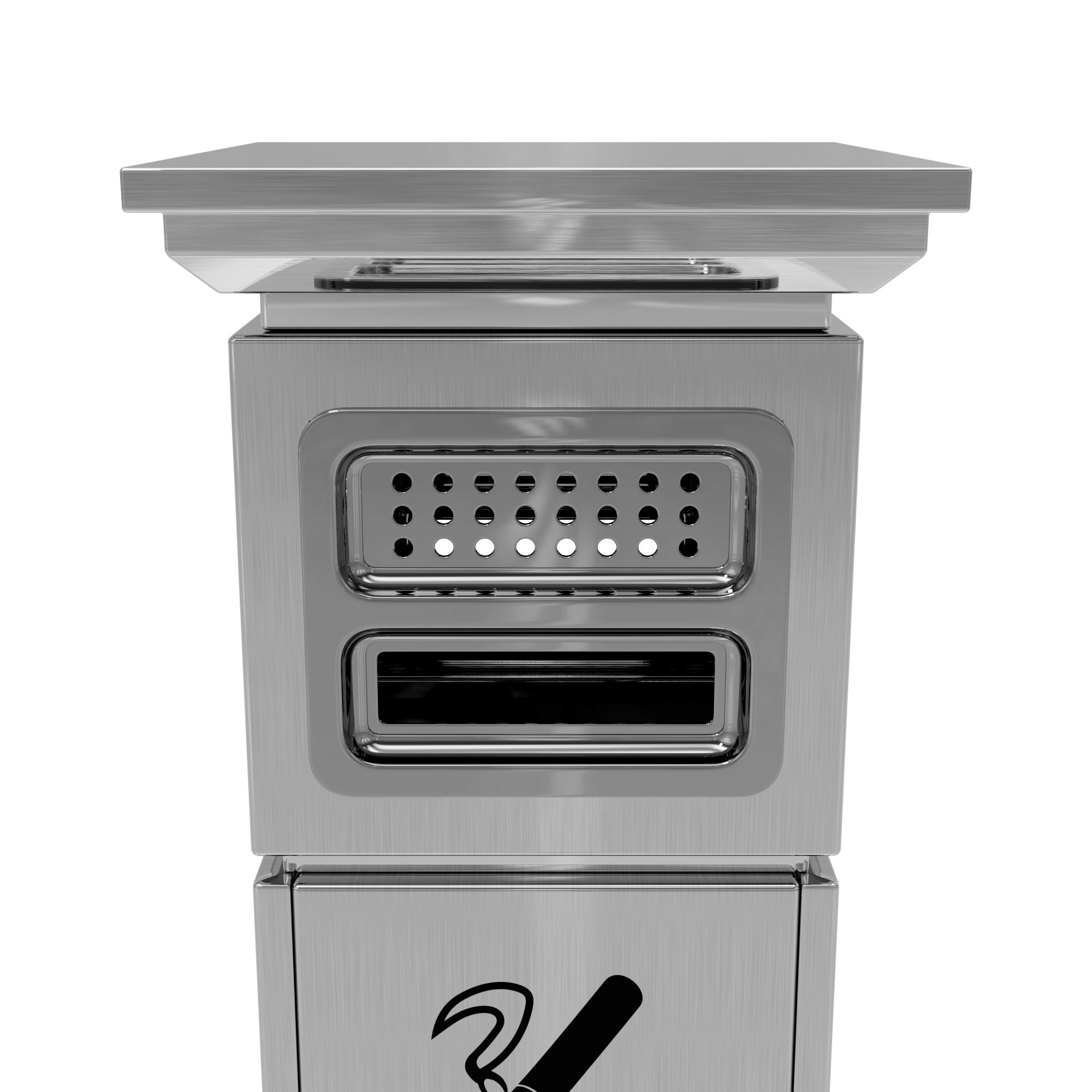 Cendrier colonne extérieur à poser au sol en Acier inoxydable – Image 6